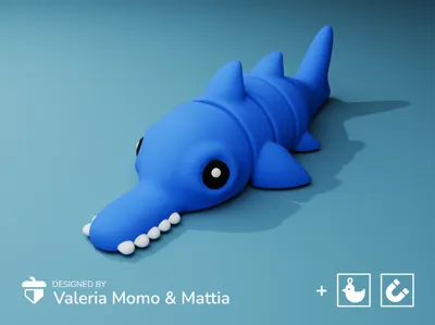 Cute Flexi Sawfish magnet by ValeriaMomo and Mattia